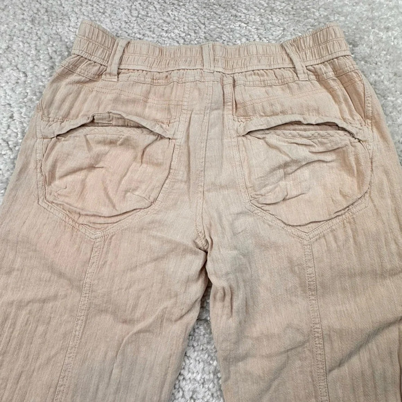 Free People Linen and Cotton Big Hit Slouch Pant in Prosecco. Button Fly. Small - Picture 8 of 15